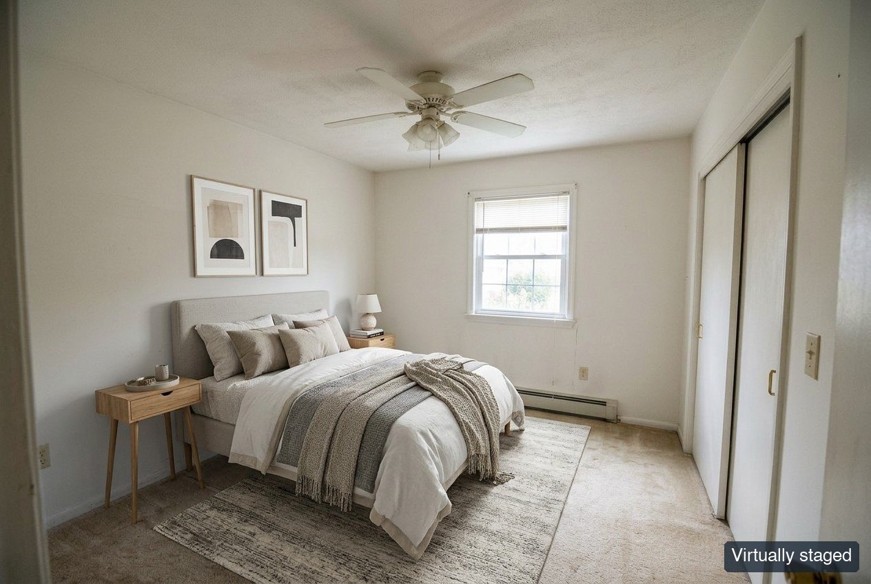 Same bedroom, virtually staged